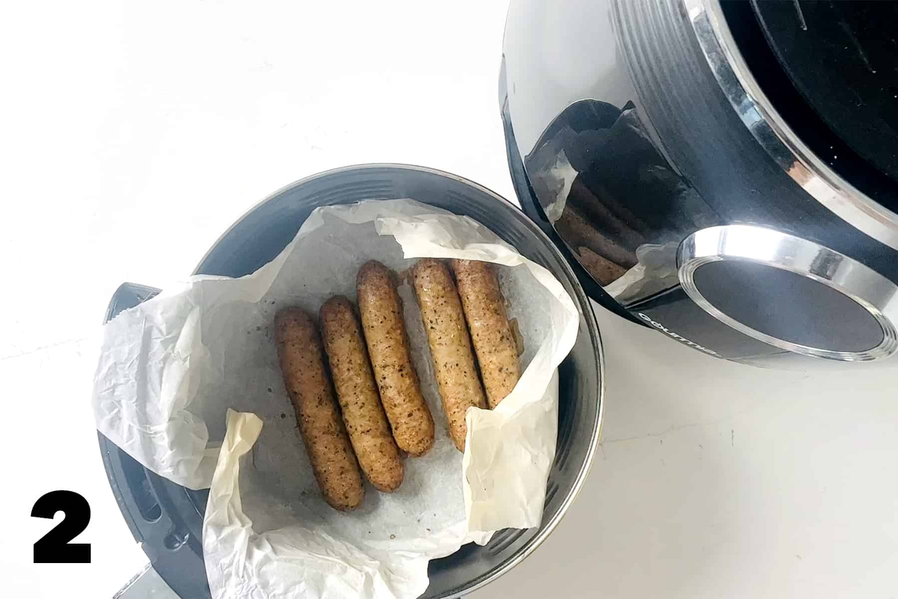 cooked chicken sausage in the air fryer
