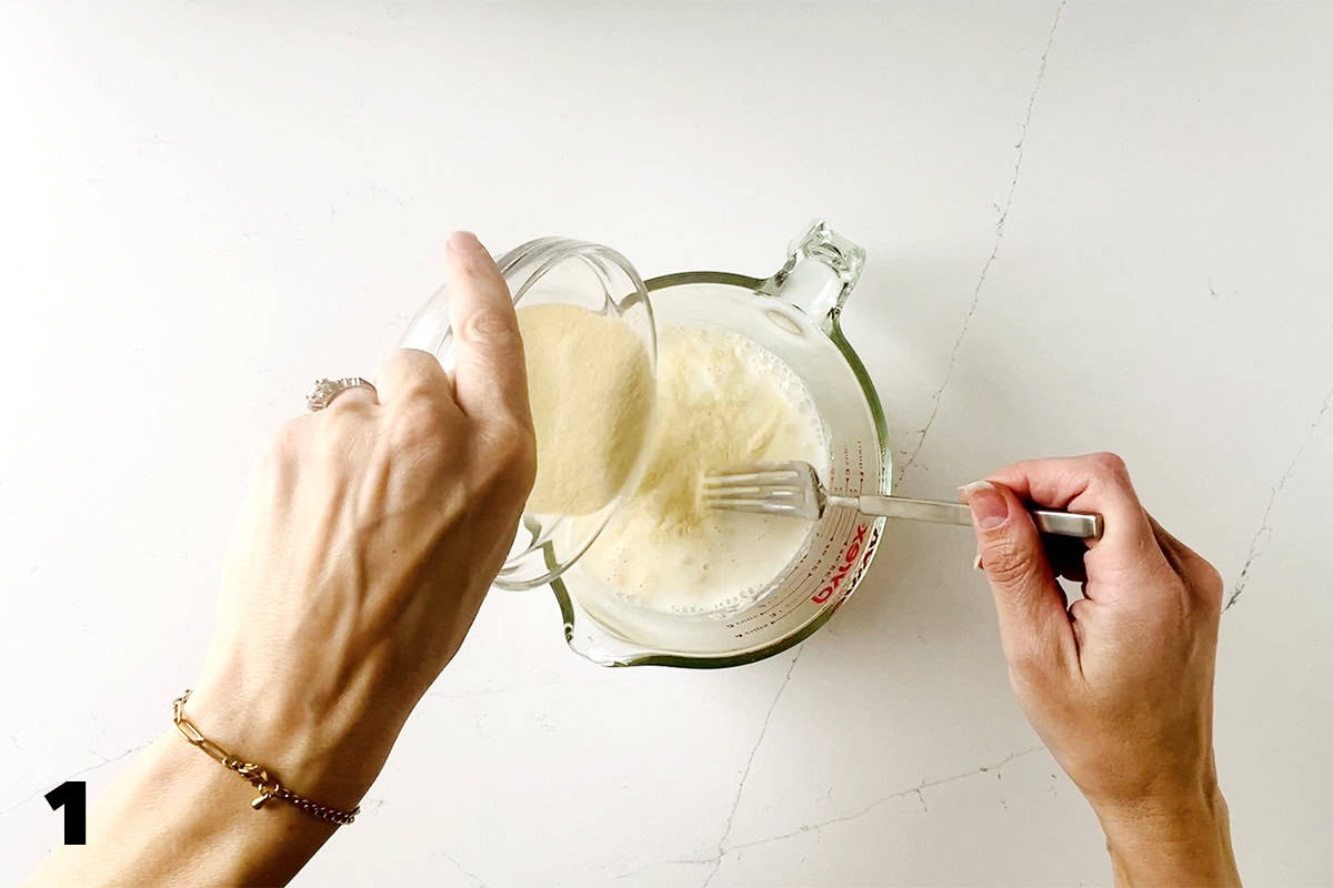 adding gelatin to milk